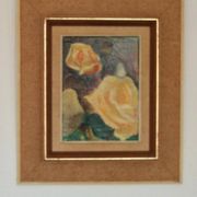 Original Mid Century Swedish Oil on Canvas – “Roses” by Hans Ripa