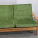 Danish Freestanding Teak Sofa in Green Corduroy, 1970s