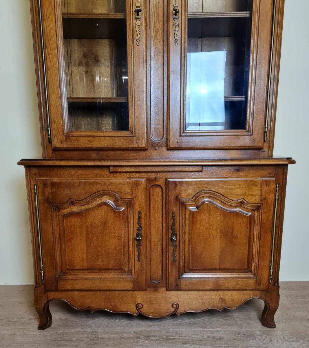 Vintage Rustic Bookcase In Solid Wood 20th Century