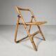 Set of 4 Dal Vera bamboo folding chairs, brass details, Italy, 1960s.