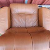 4 fauteuisl cuir design 70's Sitag