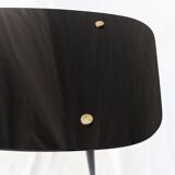 Black glass coffee table 1950