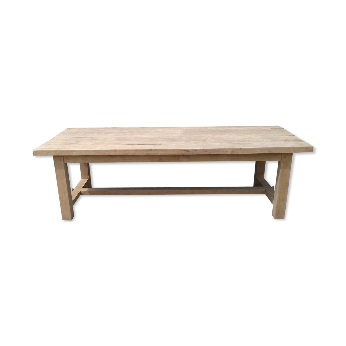 Farm table solid oak raw wood
