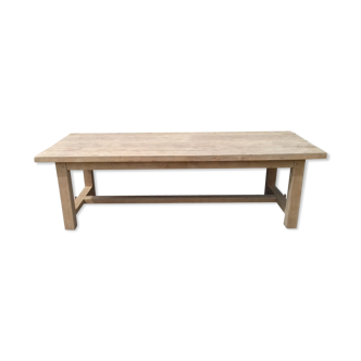 Farm table solid oak raw wood