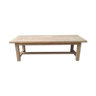 Farm table solid oak raw wood