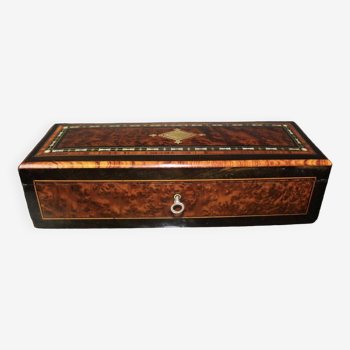 Napoleon iii period jewelry box in marquetry late 19th century