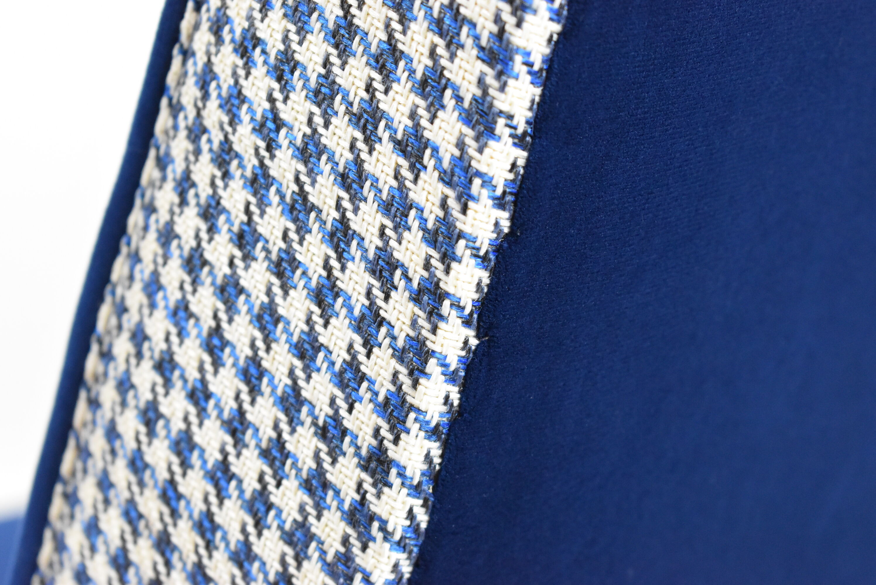 Original armchair "Fox", restored, designer H.Lis, 1970s, blue pied de poule