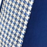 Fauteuil d’origine « Fox » restauré design H.Lis années 1970, pied de poule bleu