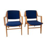 Armchairs 'AX' design Peter Hvidt & Orla Mølgaard-Nielsen - Edition Fritz Hansen