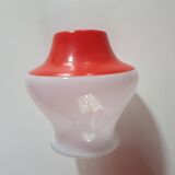 globe suspension light fixture vintage year 70 opaline orange and white