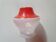 globe suspension light fixture vintage year 70 opaline orange and white