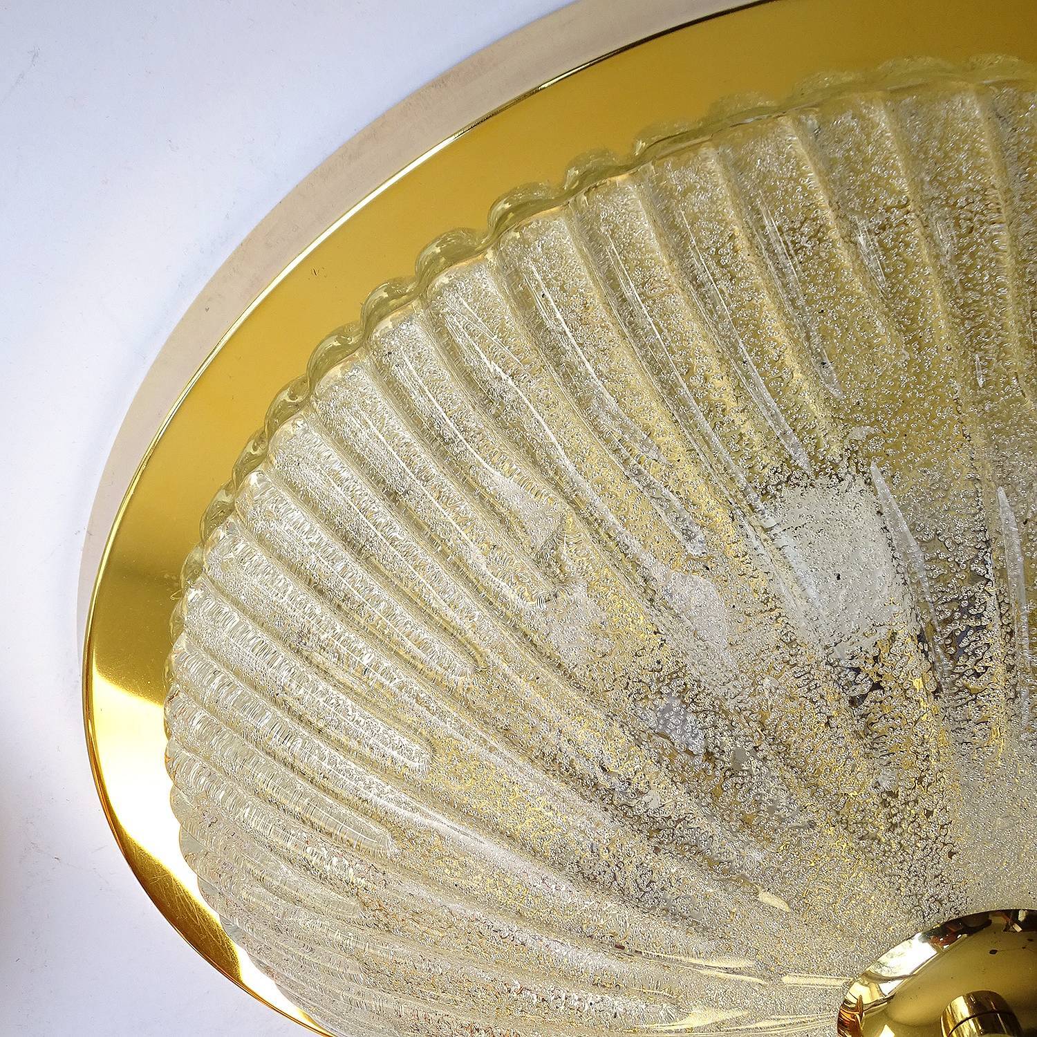 Grande lampe vintage en verre italien