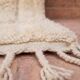Authentic Moroccan white Berber rug from the Atlas, size 150/250 cm.
