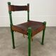 Stretched leather safari chair, 60s Jungle Chic style