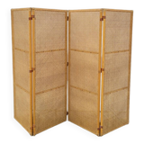Vintage wicker claustra screen - 1950s