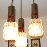 Raak waterfall suspension, Amsterdam, chrome and glass, 70s