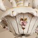 Large hand-painted gilded chandelier mangani ceramiche porcelain