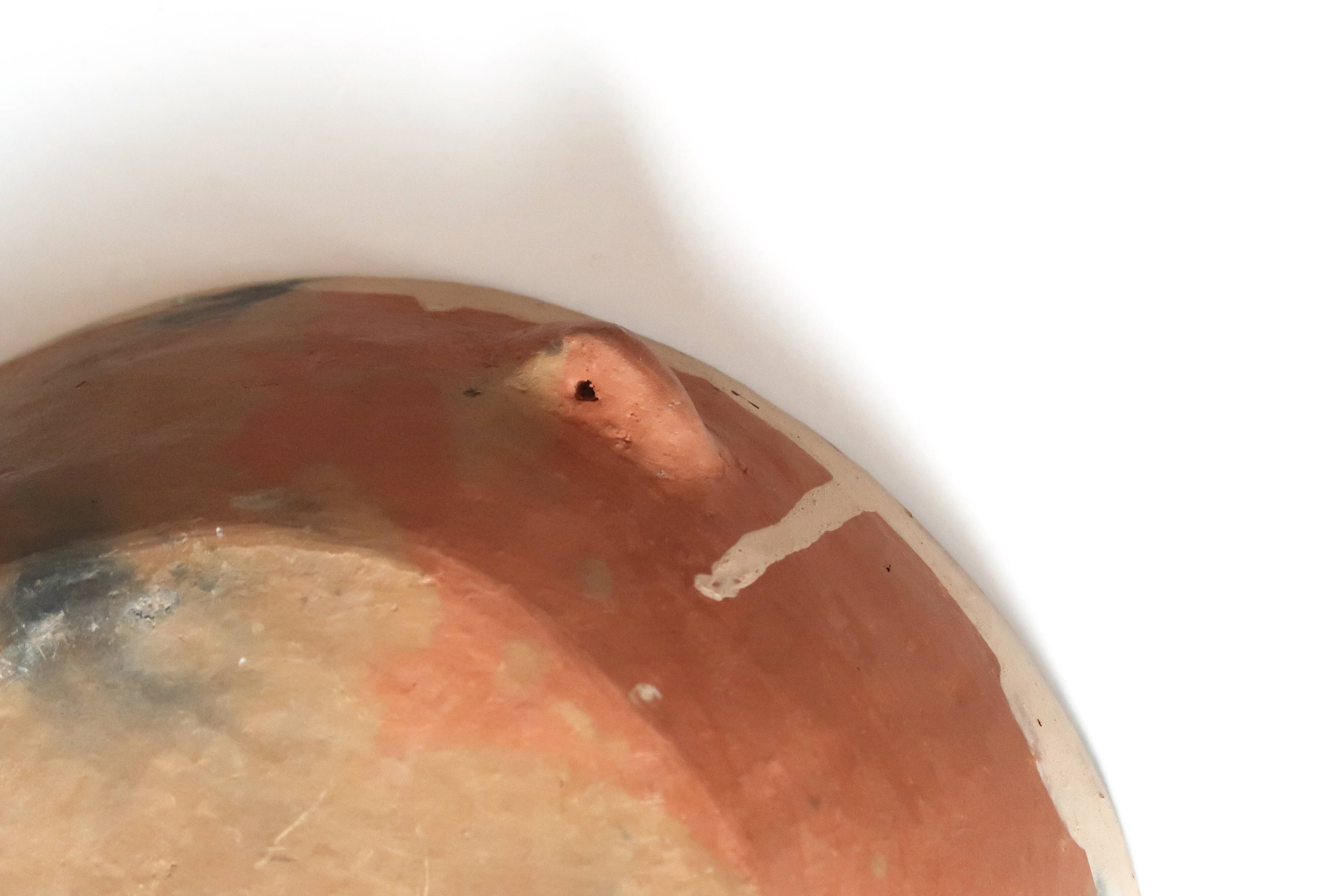 Kabyle wall dish in terracotta, 70s