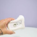 Set of 2 white porcelain hand bookends