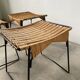 Set trois tabourets osier et métal Raoul Guys
