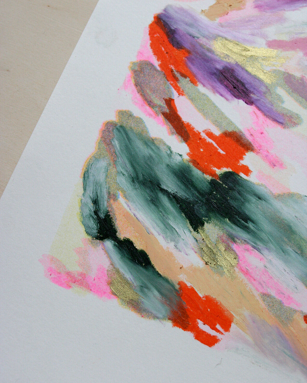 Summer Mountain - Risographie & Pastel