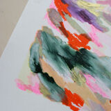 Summer Mountain - Risographie & Pastel