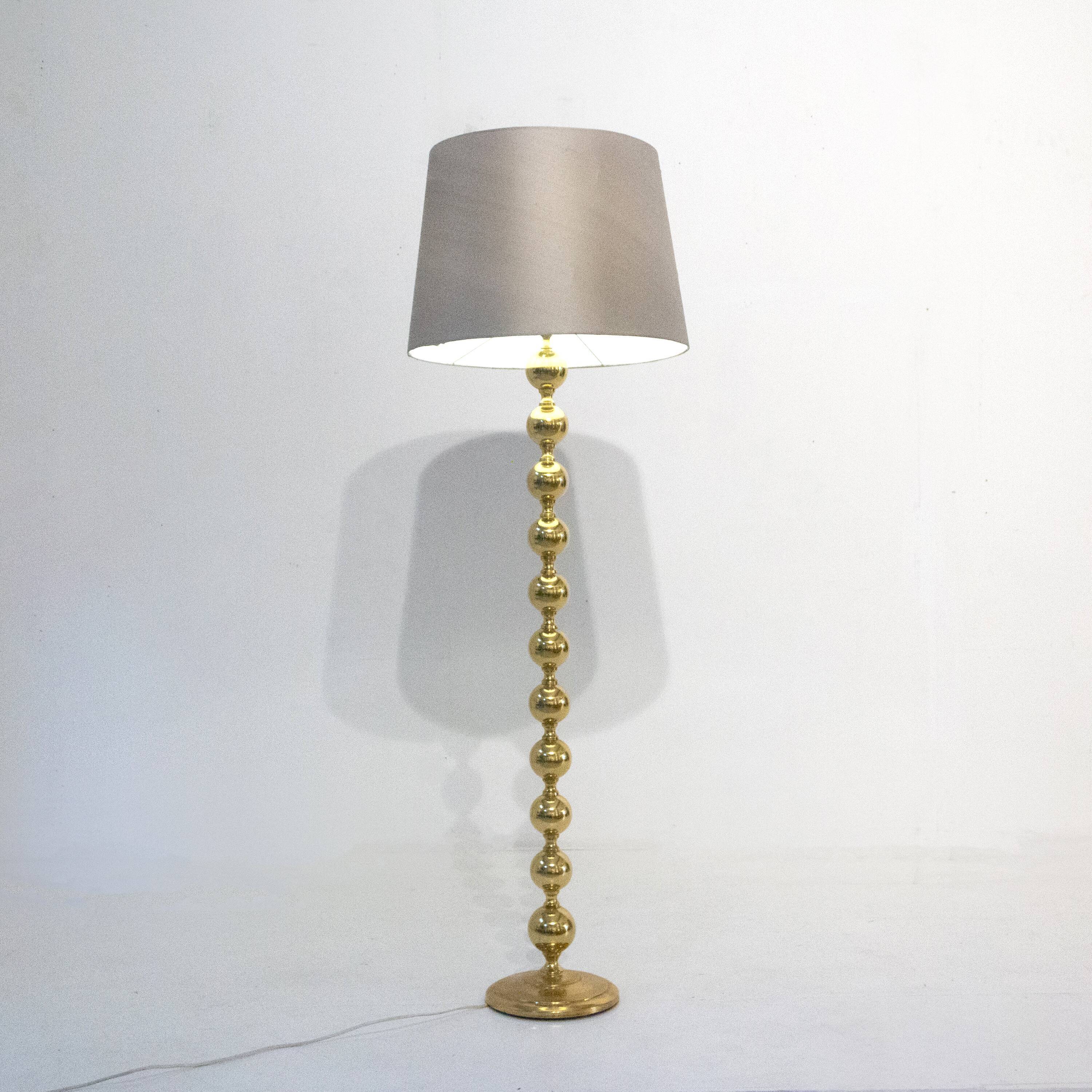 Scandinavian brass lampadair 1970
