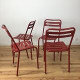 Set of 4 chairs bistro Tolix T2 industrial steel