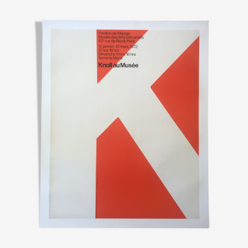 Original poster "Knoll at the Museum" by Massimo Vignelli (1972) - Museum of Decorative Arts - Design