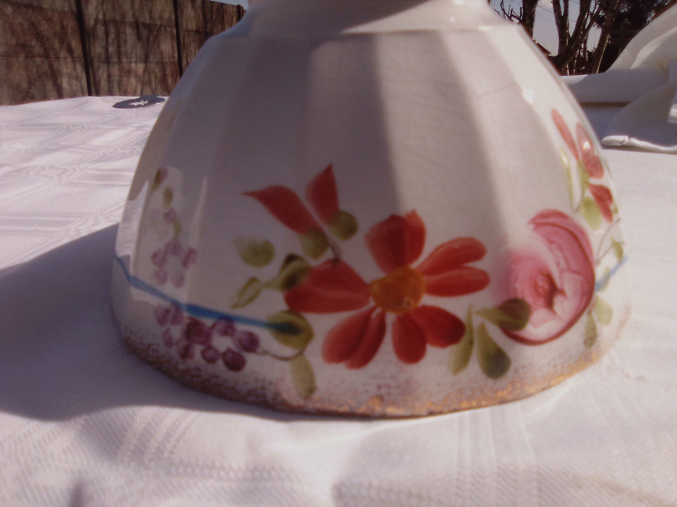 Earthenware bowl of Saint Amand Hamage north diam 15 cm H 9 cm flower pattern