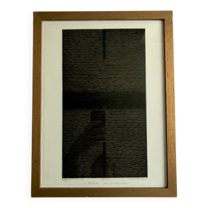 Gravure sur bois signée - 1981