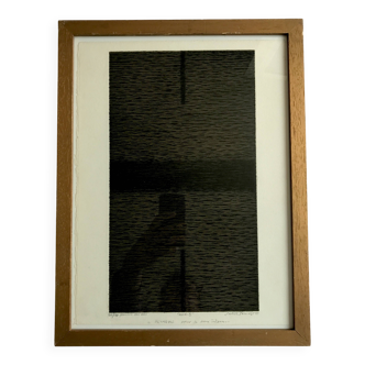 Satish PANCHAL, Ahir II, 1981. Wood engraving signed in pencil.