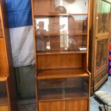 Scandinavian style glass library from the 60s