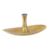 Philippe Hiquily. Coupe en bronze martelé et doré. Signée. Années 80