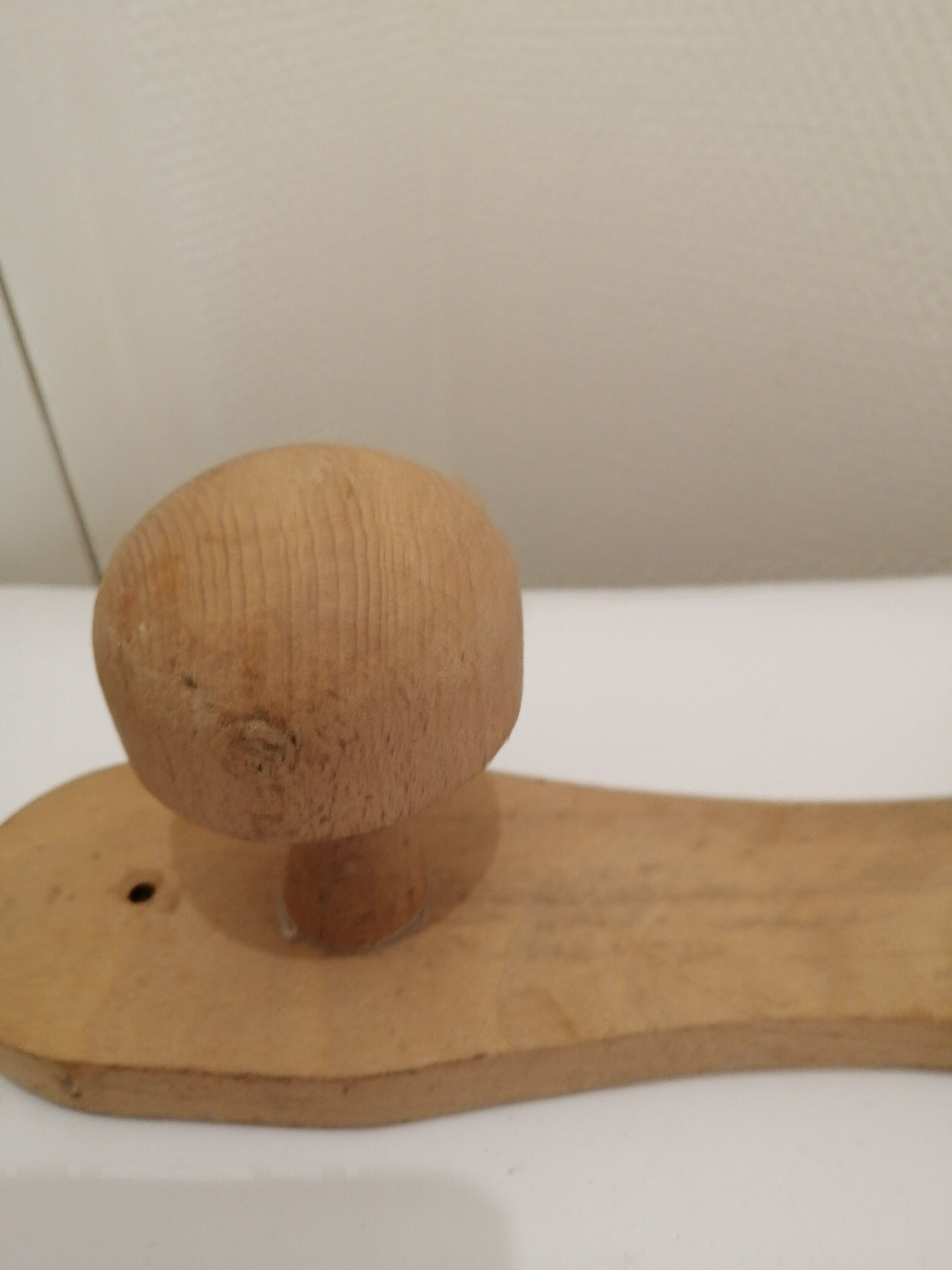 Wooden wall coat rack