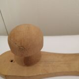 Wooden wall coat rack