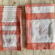 Tablecloth and its 8 monogrammed Scottish napkins GB - 150x140 - cotton