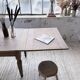Solid oak farmhouse table with integrated extensions 1950