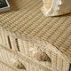 Commode en osier beige vintage