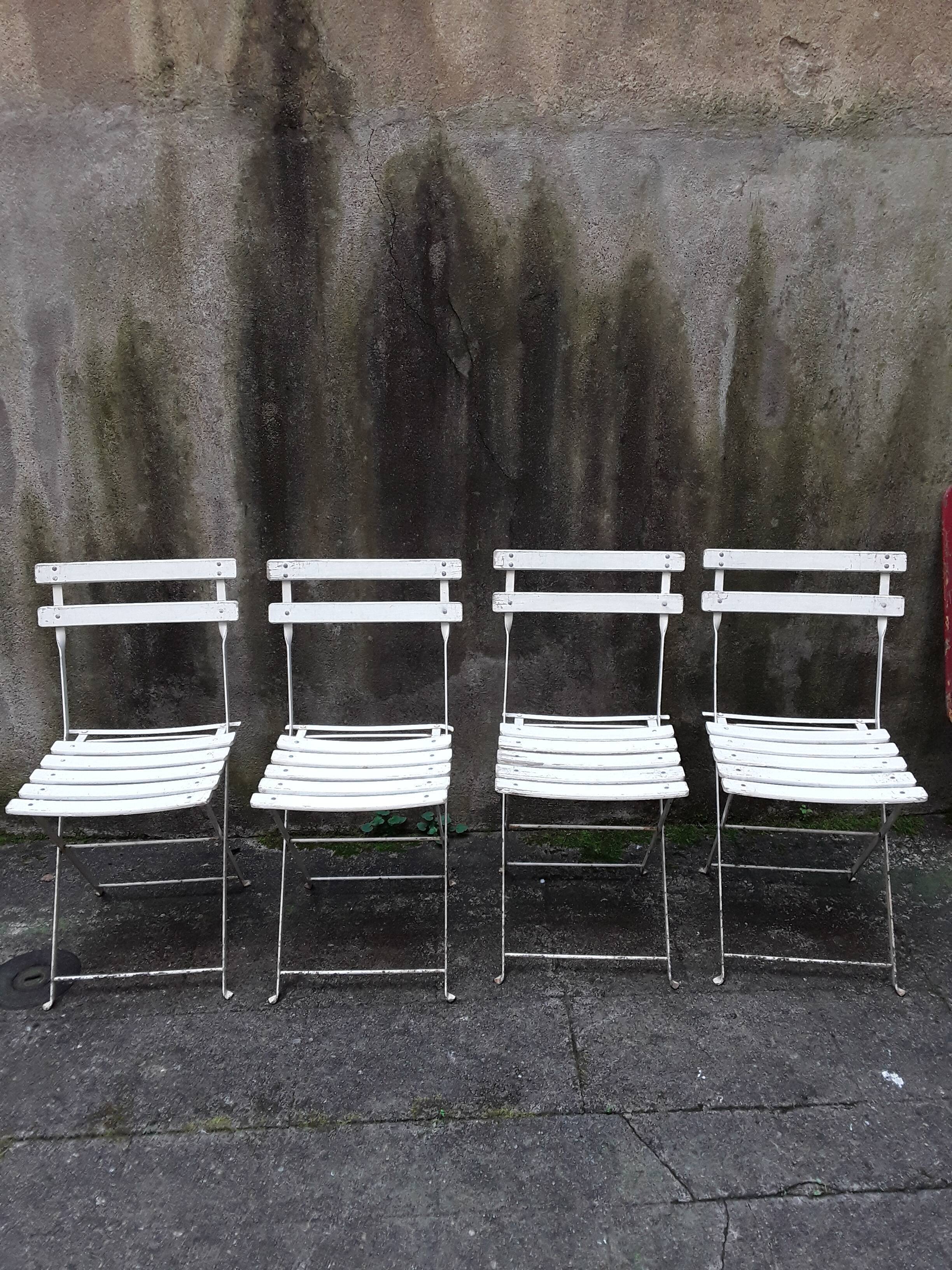 Vintage garden folding chairs