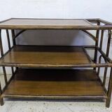 Large rattan console shelf/side table/TV/hi-fi unit