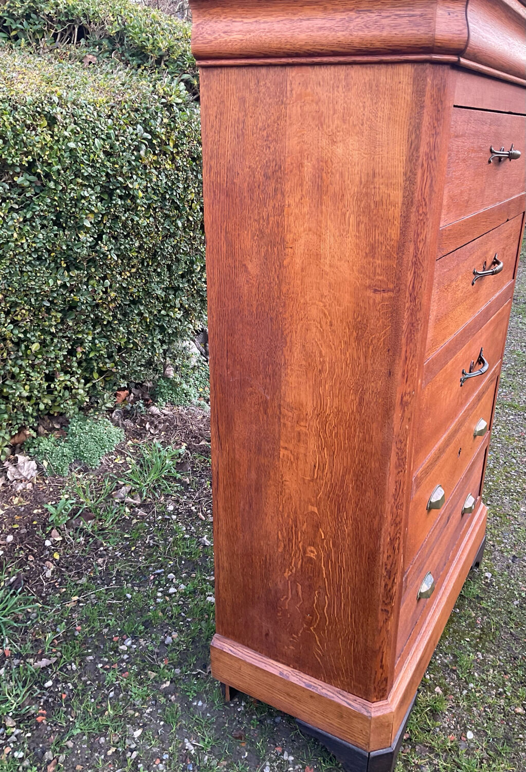 Old oak workshop furniture with drawers