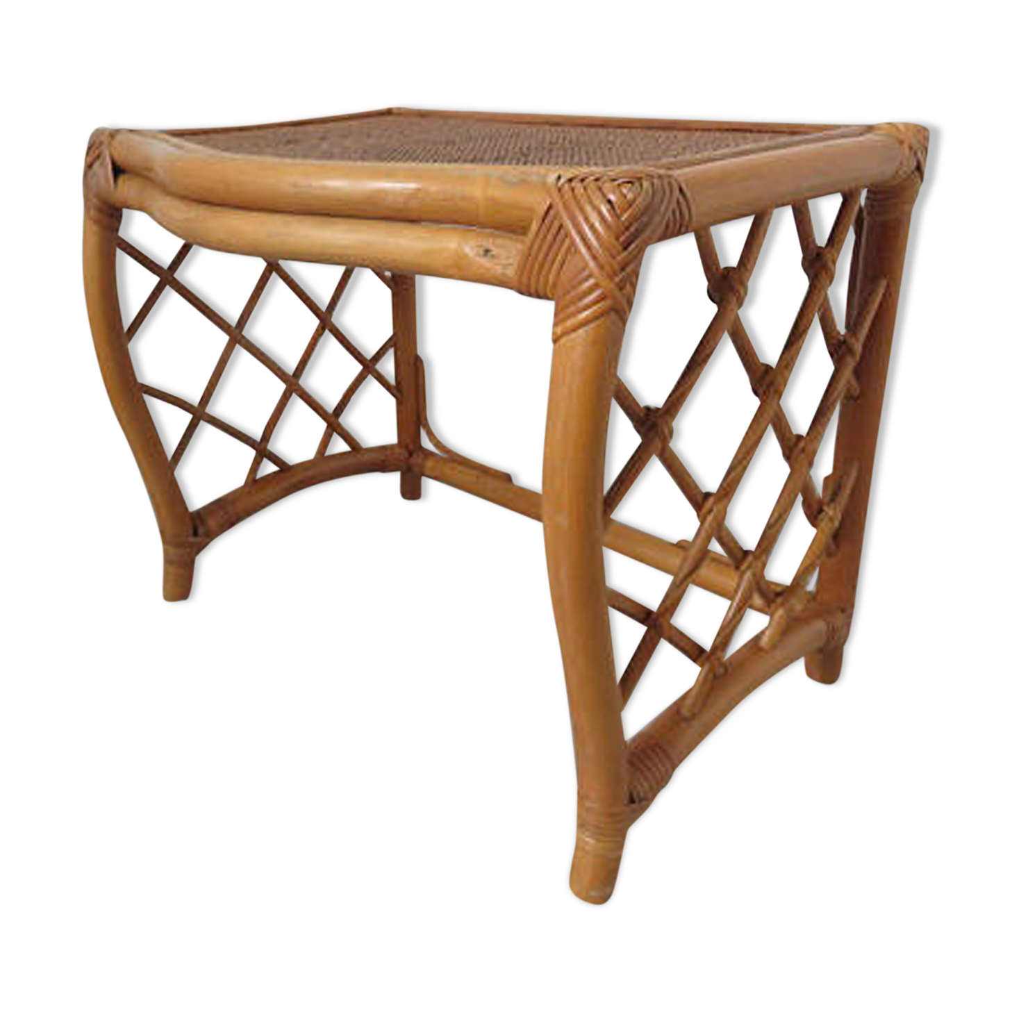 Table bedside or extra rattan Scandinavian 60 70 years