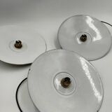Enameled sheet metal pendant lights