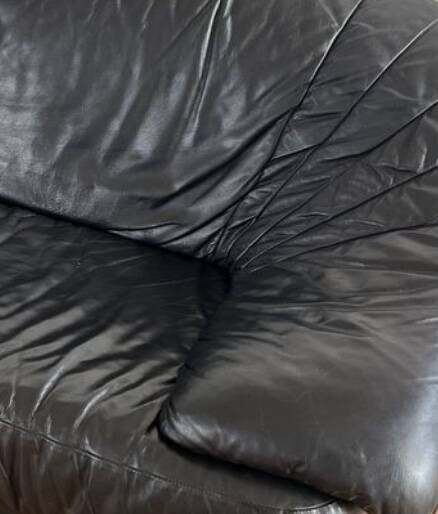 Canapé en cuir noir, canapé orginal