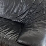 Black leather sofa, original sofa