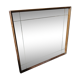 Charming Parisian bistro mirror with wheel-clading work 125x105cm