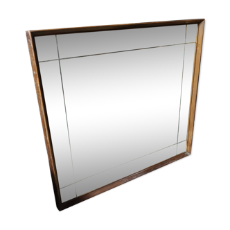Charming Parisian bistro mirror with wheel-clading work 125x105cm