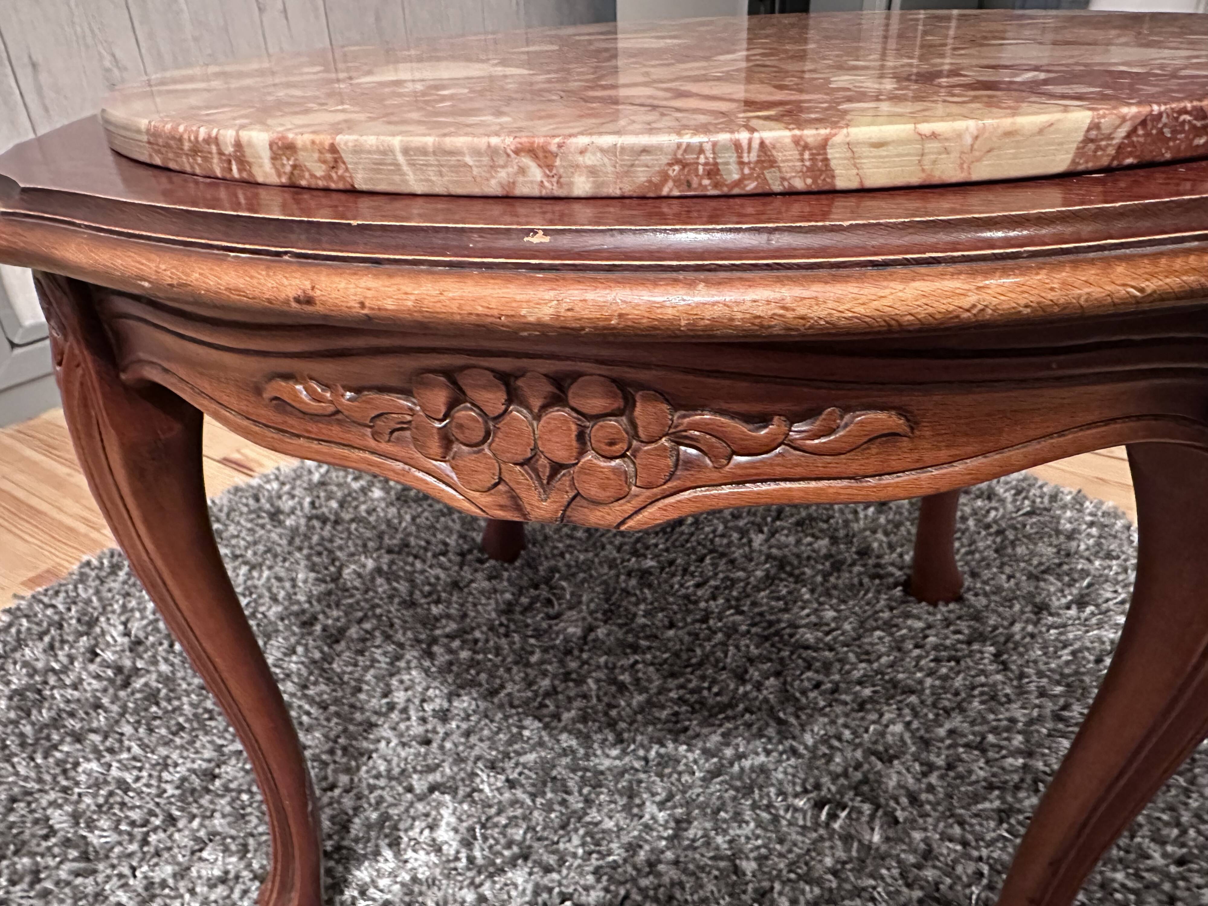 Antique carved wooden gueridon