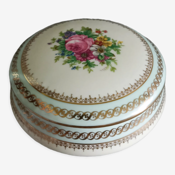 Limoges porcelain bonbonnière advertising Chocolat Poulain